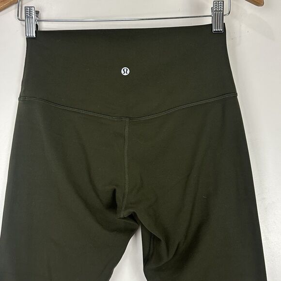 Lululemon Align Crop  Pant 21" Size 8 Olive Green LW6AS8S Nulu Yoga Athleisure - Picture 5 of 8